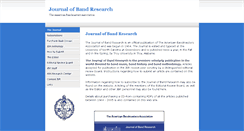 Desktop Screenshot of journalofbandresearch.org