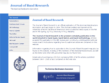 Tablet Screenshot of journalofbandresearch.org